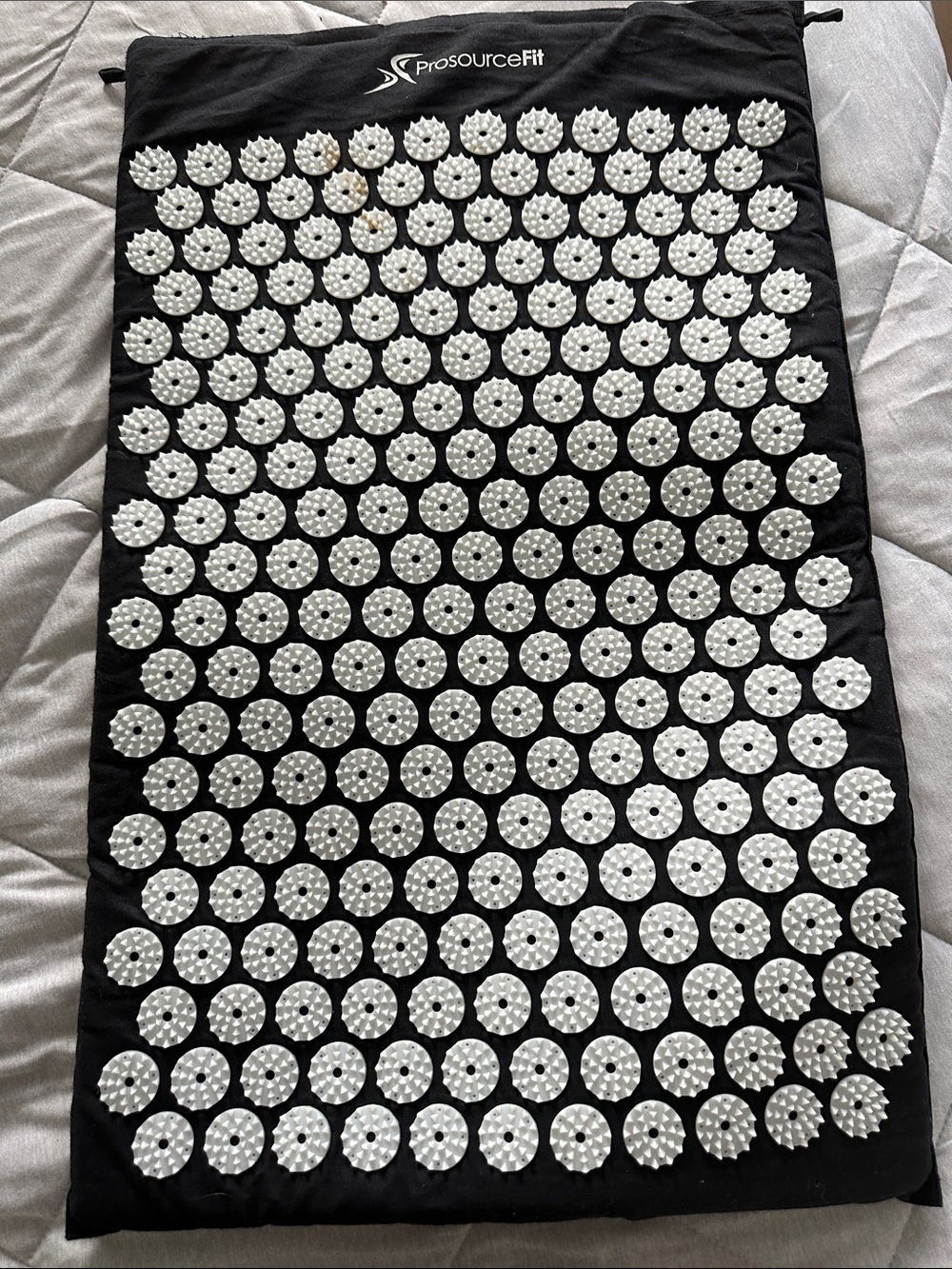 ProSourceFit Acupressure Mat - Black with White Discs